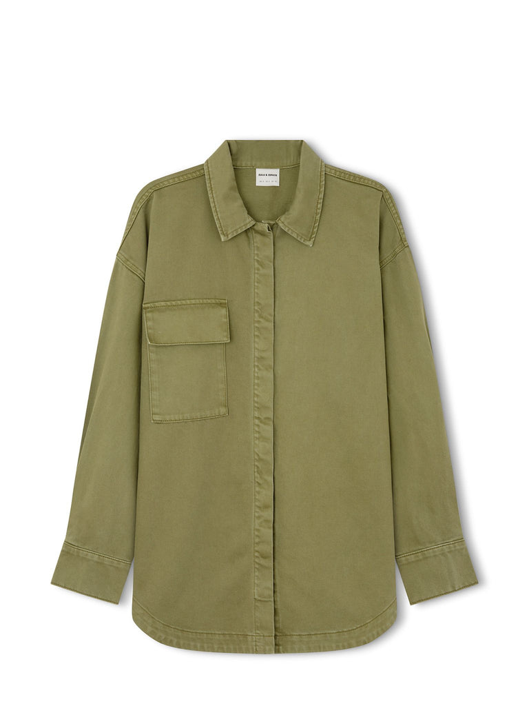 Recycled Cotton Jacket in Khaki