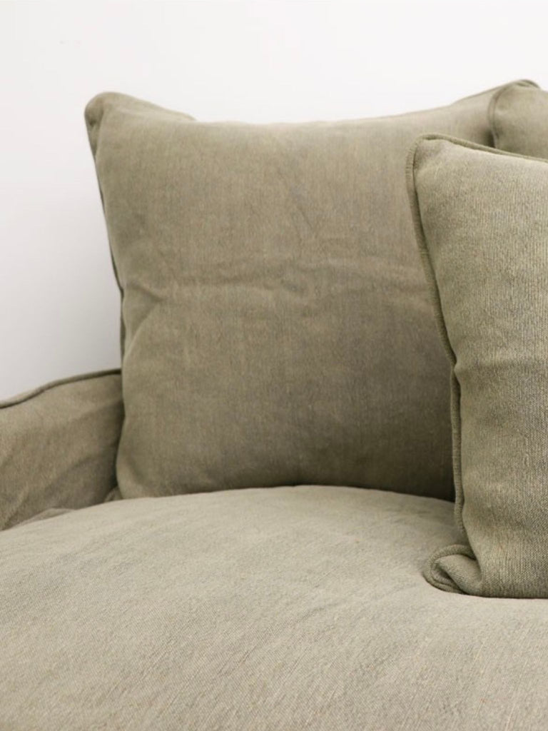 Florence Slipcover 3 Seater - Khaki