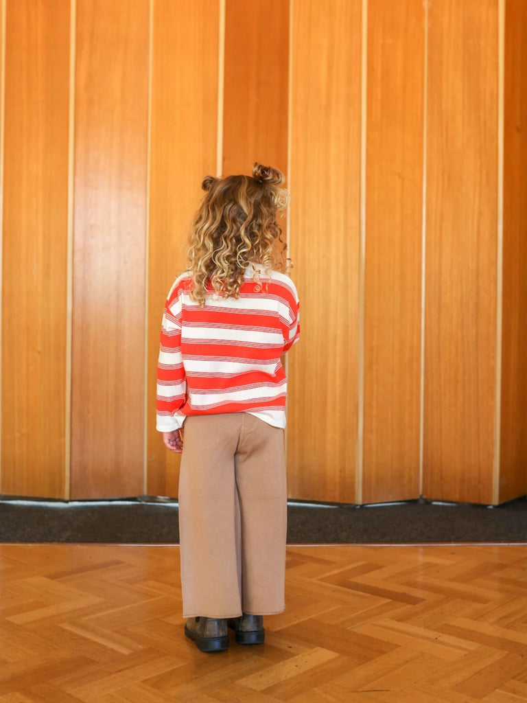 Organic Knitted Flares - Clay / 2yr