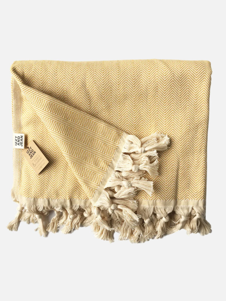 Herringbone Throw - Mustard
