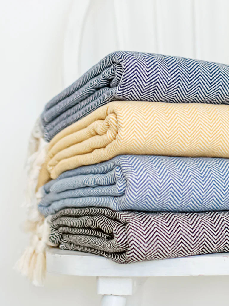 Herringbone Throw - Mustard