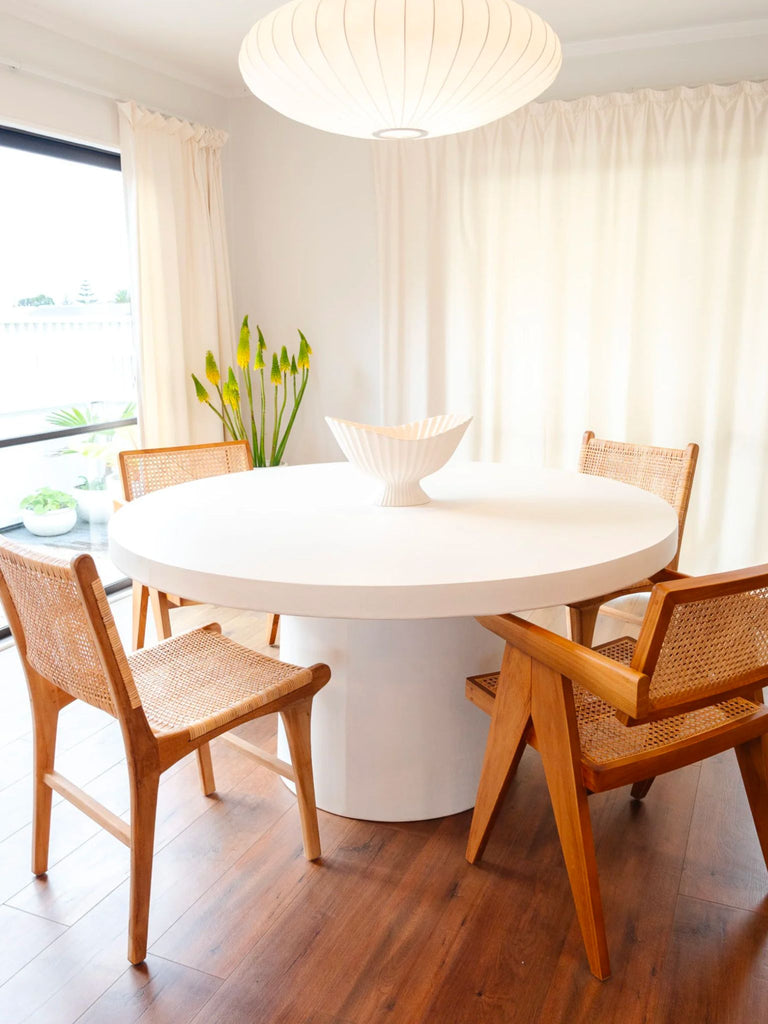 Malia Round Concrete Table White | 150cm | Floor Model