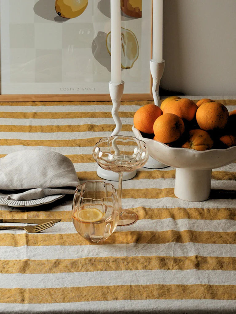 Petal Tumbler Glass - Light Amber