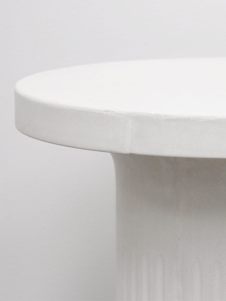 Milos Concrete Side Table in White