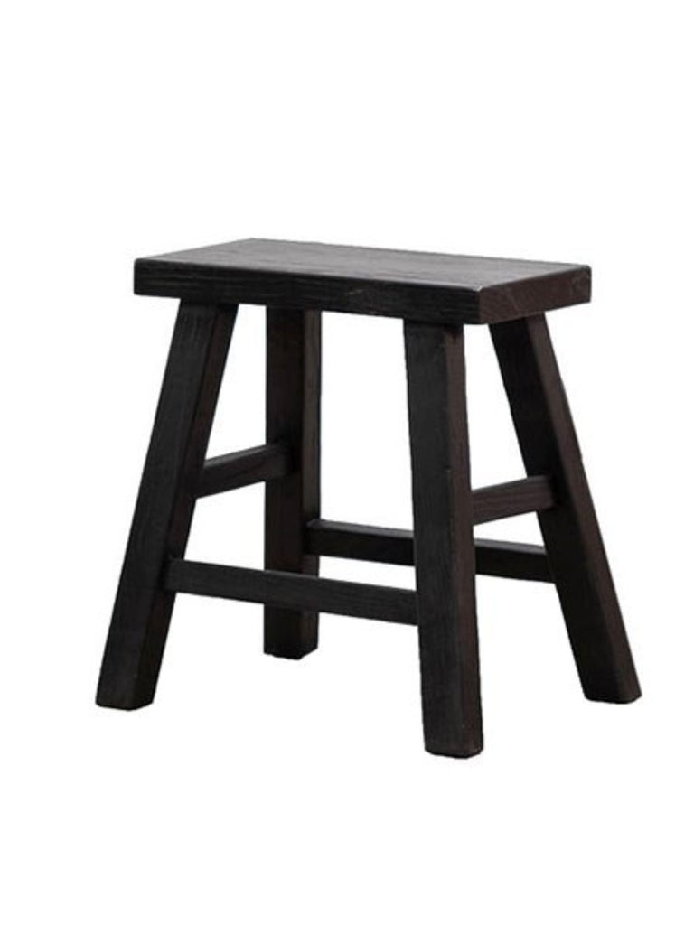 Sorrento Rectangle Stool - Black