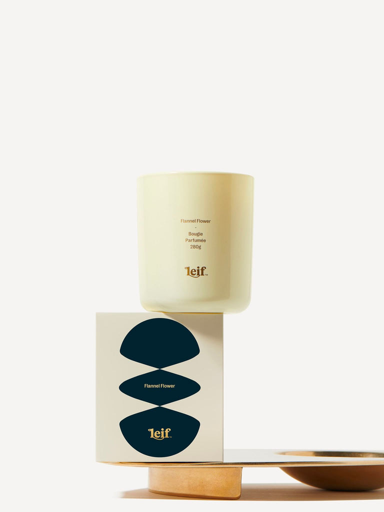 Flannel Flower Candle