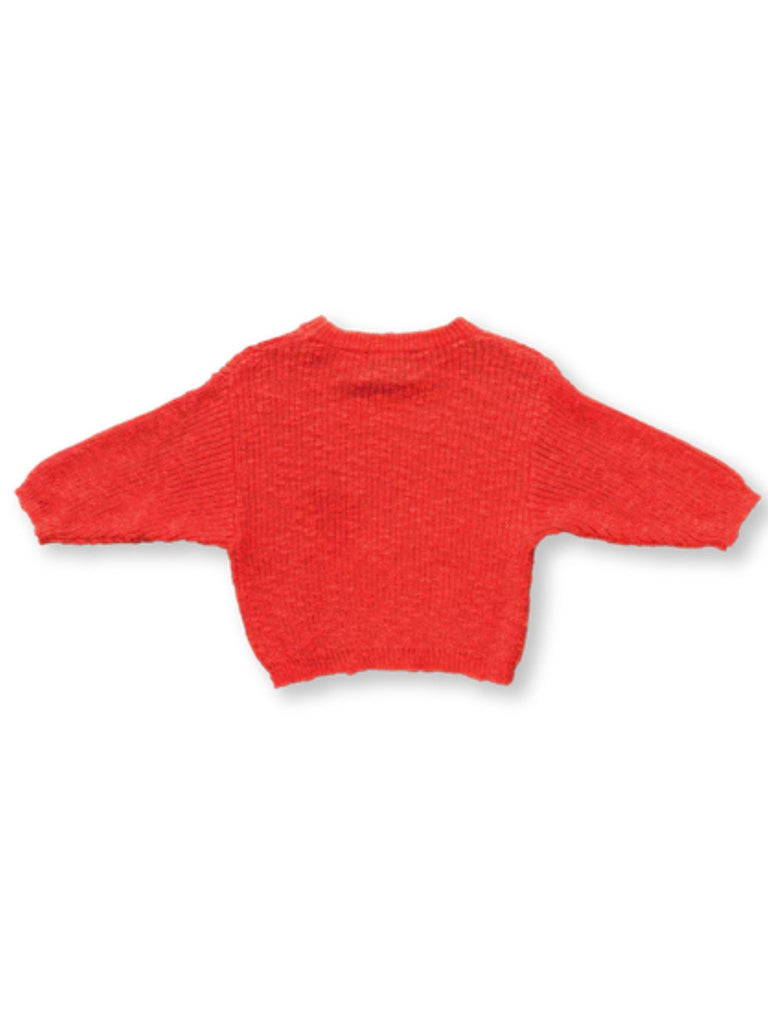 Chunky Rib Pull Over - Tomato / 2yr