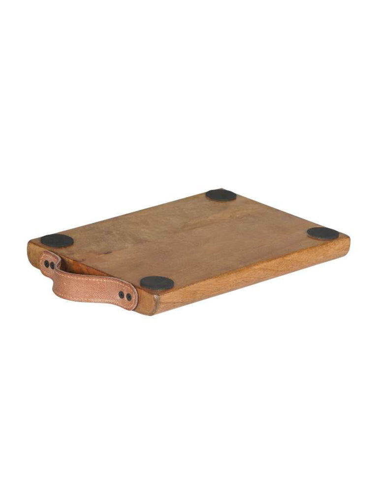 Chopping Board with Leather Handle - M