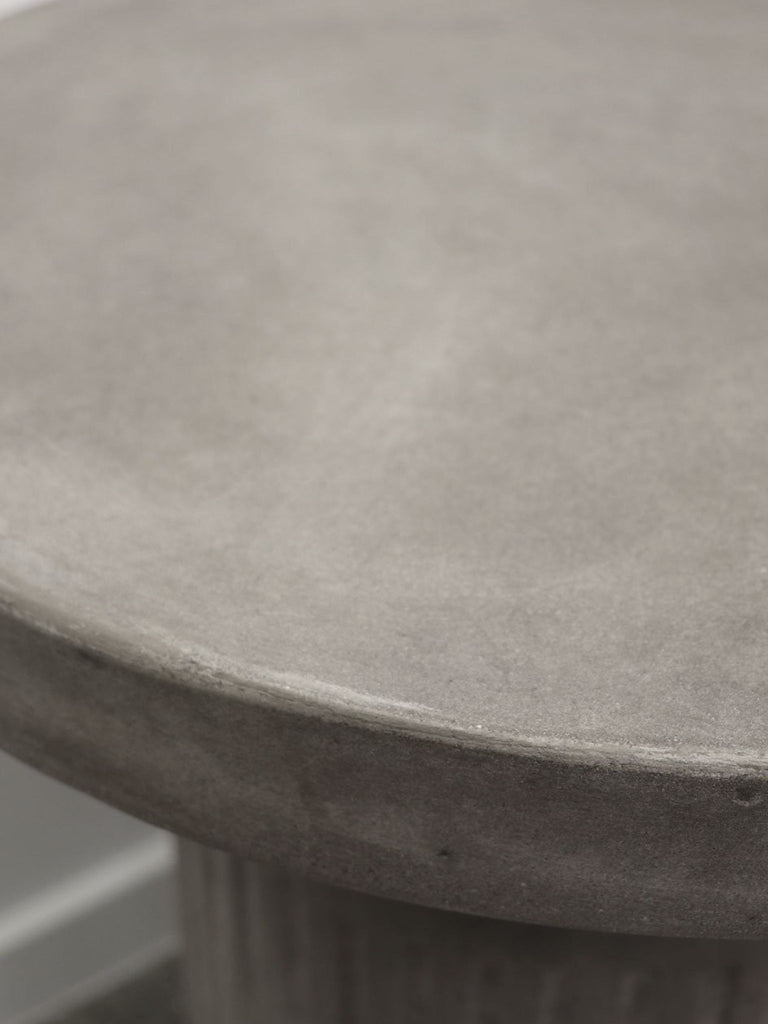 Milos Concrete Side Table in Grey