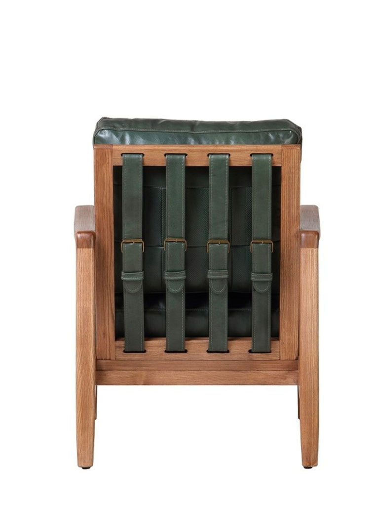 Noah Armchair in Green Leather