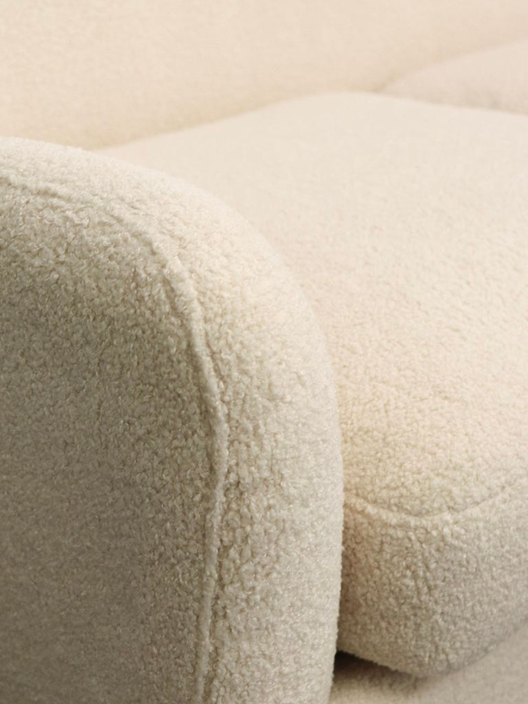 Teddy 3 Seater Sofa - Cream Sherling