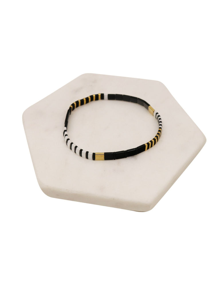 Isa Bracelet - Black & Gold