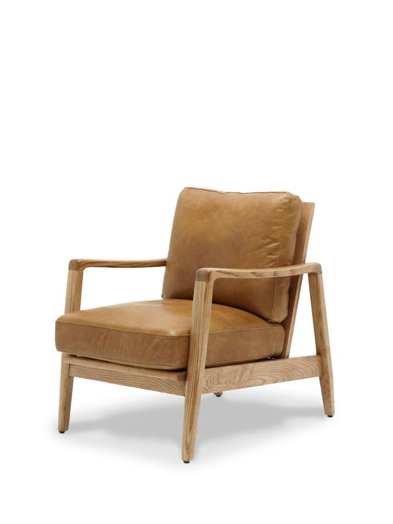 Noah Armchair in Tan Leather