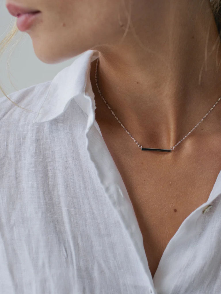 Bar Necklace - Silver