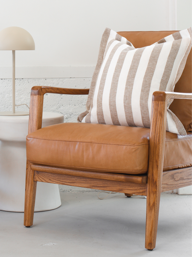 Noah Armchair in Tan Leather