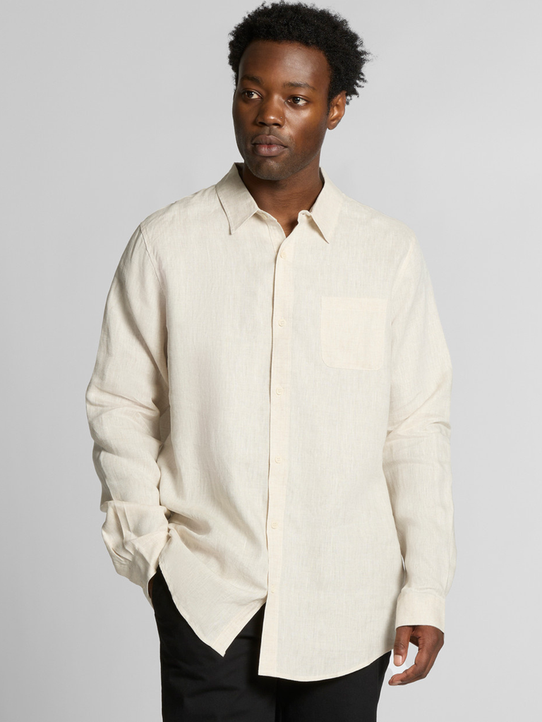 Mens Linen Shirt - Natural