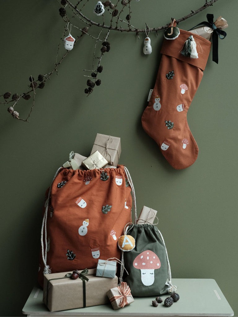 Embroidered Christmas Sack - Forest