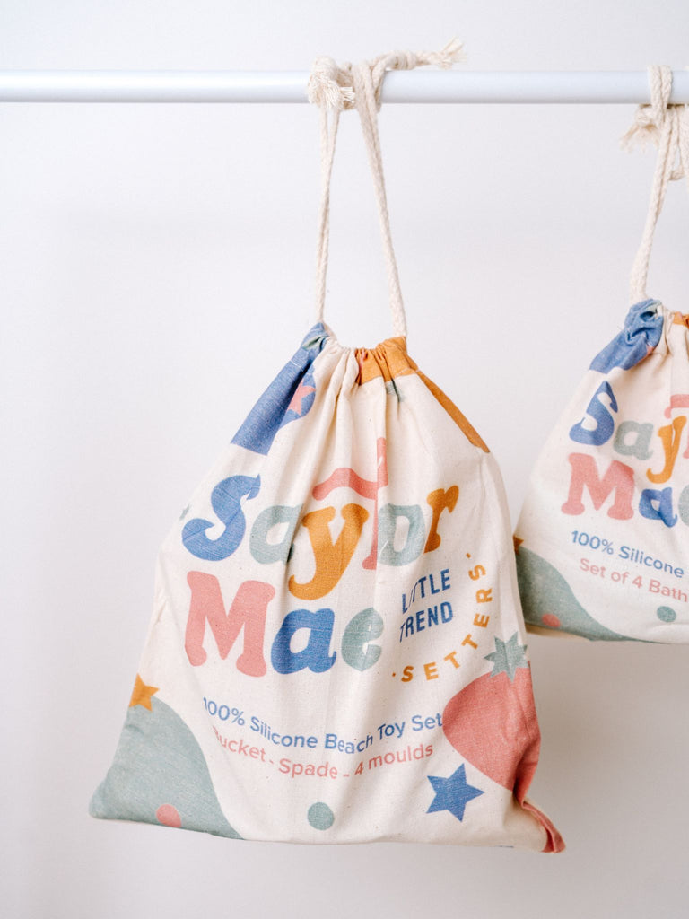 Silicone Beach Bucket Toy Sets - Sandy Rose