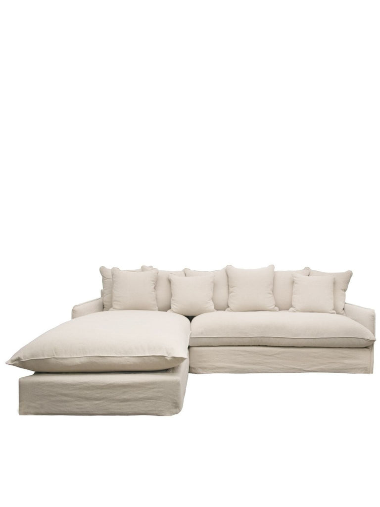 Florence Slipcover 2.5 Seat Modular Chaise - Oatmeal
