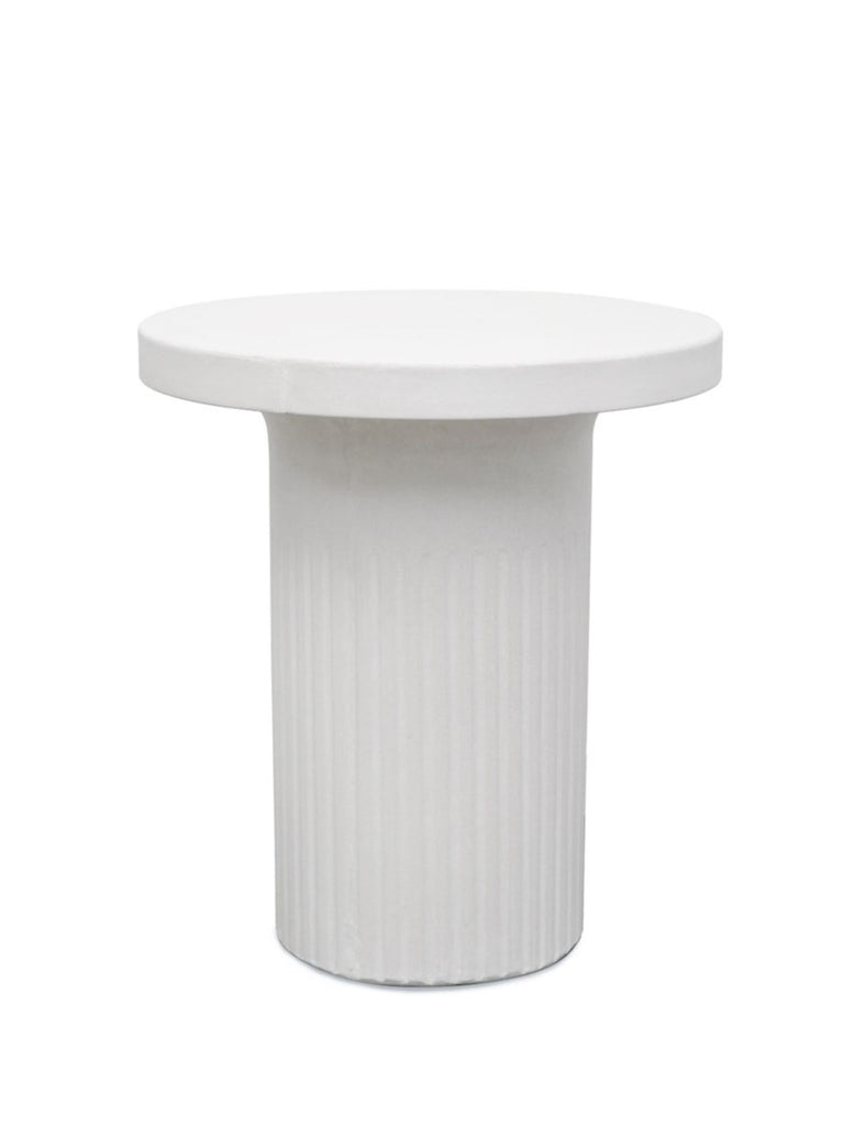 Milos Concrete Side Table in White