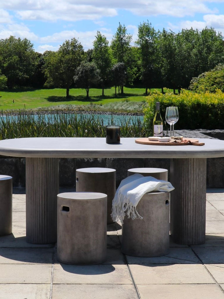 Geneva Outdoor Concrete Table in Grey