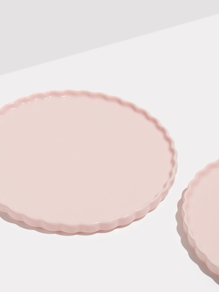 Ceramic Dinner Plates - Set of Two - Pink