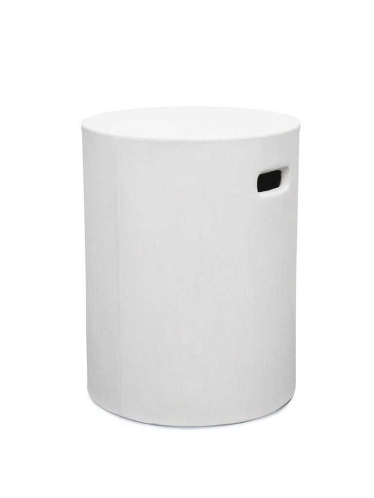 White Concrete Pipe Side Table / Stool