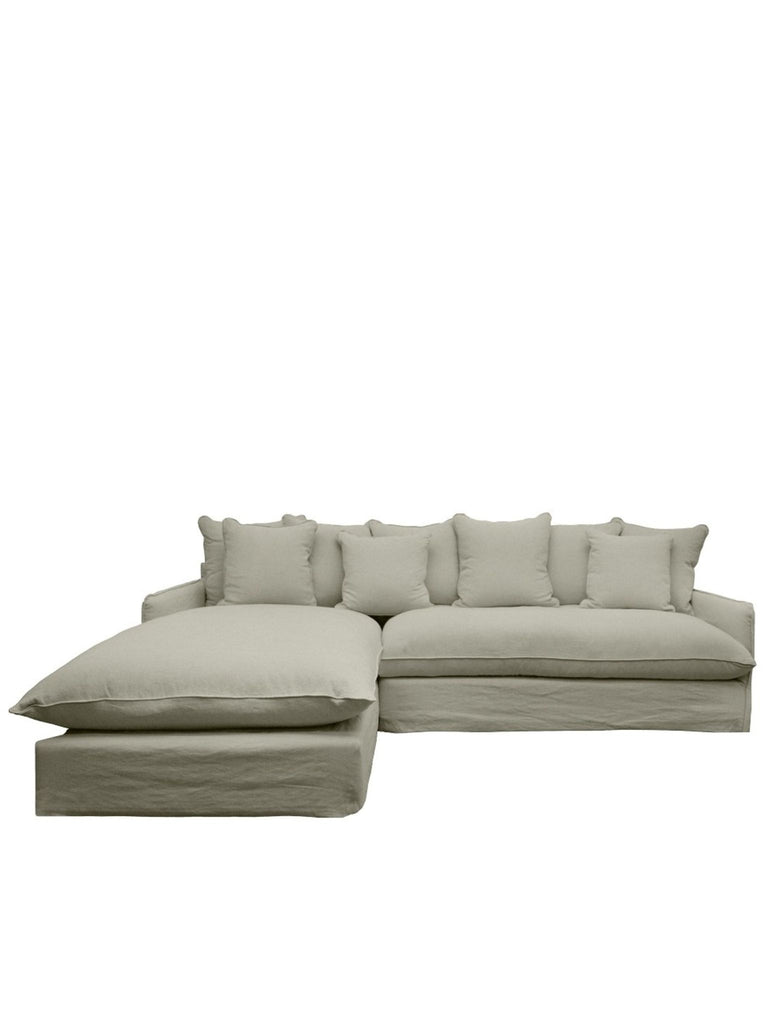 Florence Slipcover 2.5 Seat Modular Chaise - Khaki