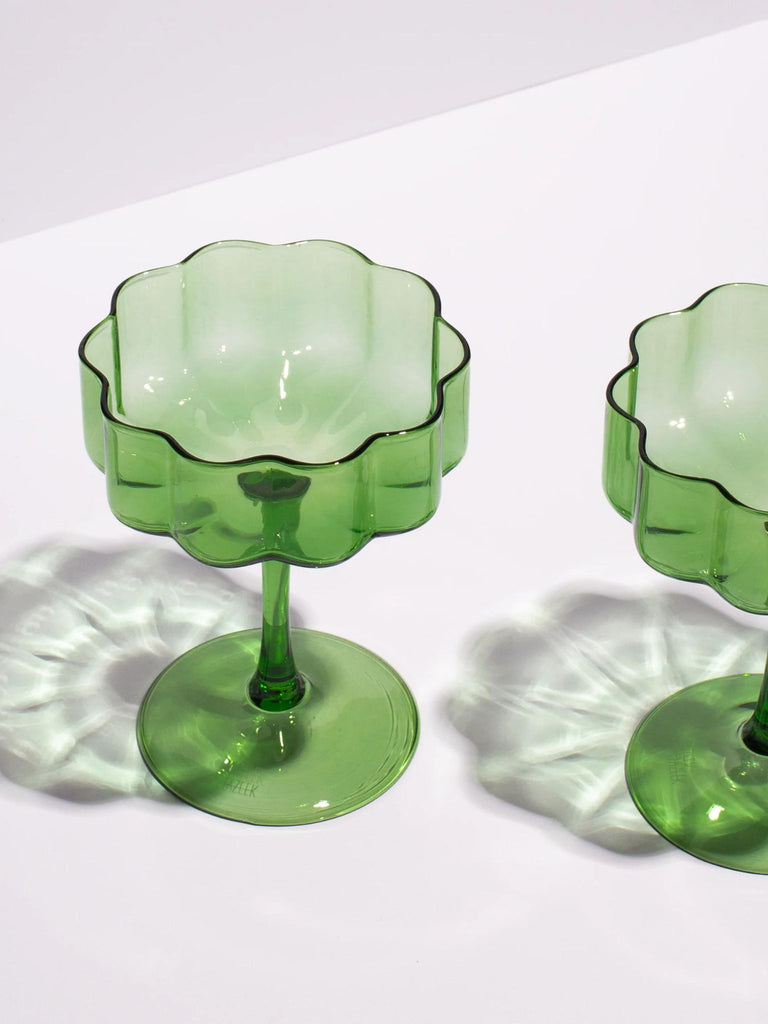 Wave Coupe - Set of Two - Green