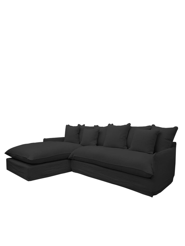 Florence Slipcover 2.5 Seat Modular Chaise - Carbon