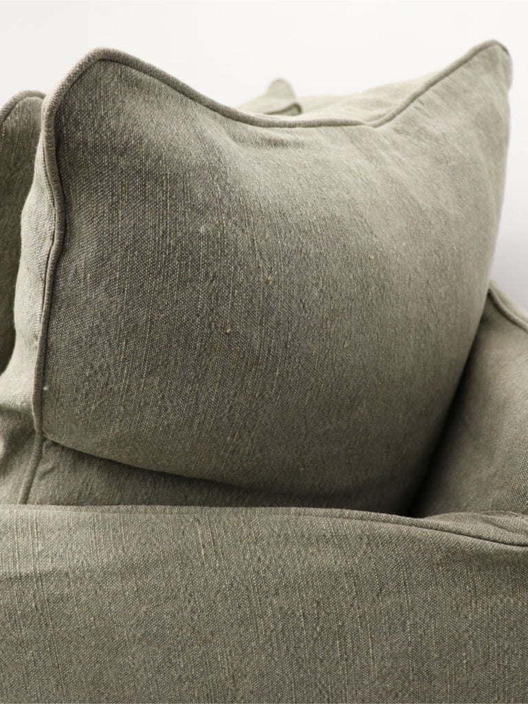 Florence Slipcover 2.5 Seat Modular Chaise - Khaki