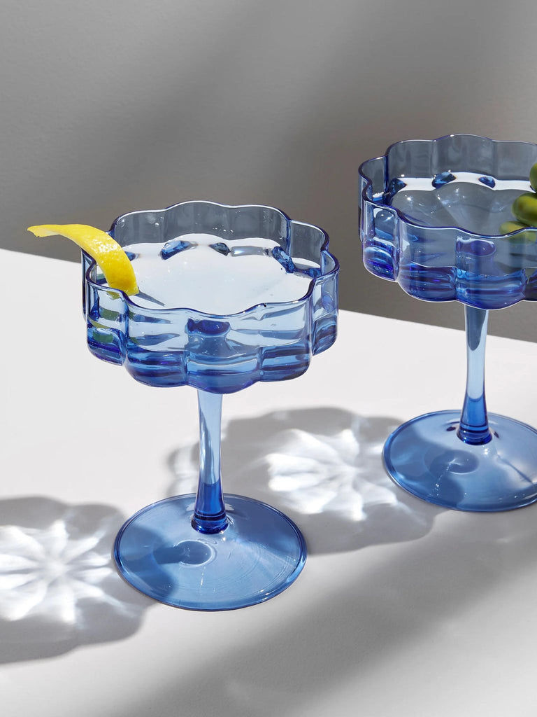 Wave Coupe - Set of Two - Blue