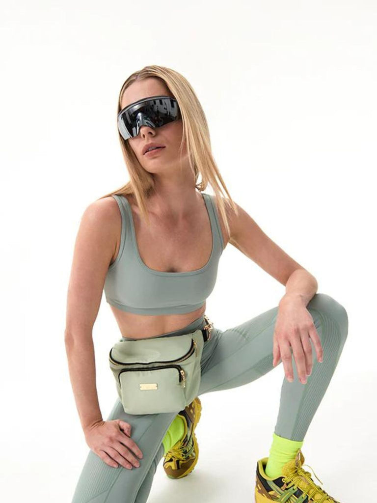 Amplify Sports Bra in Iceberg Green