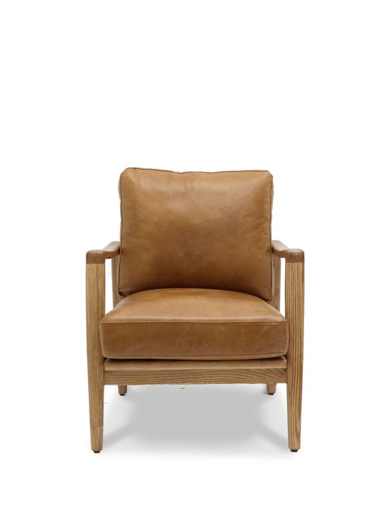 Noah Armchair in Tan Leather