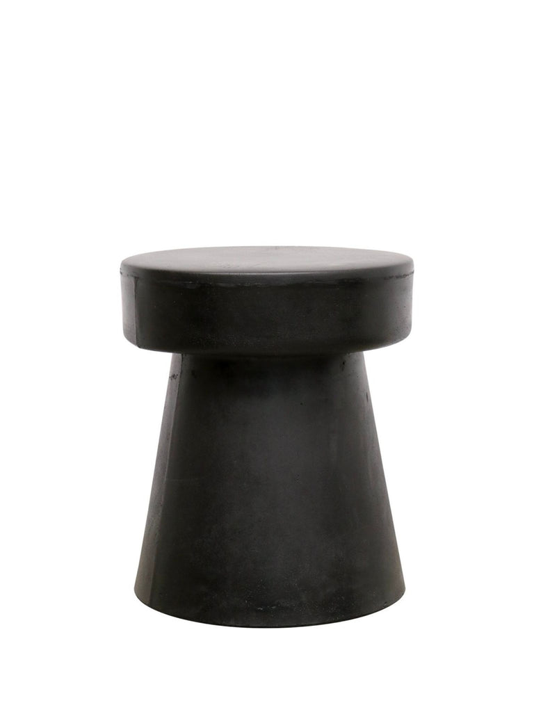Mushroom Concrete Side Table / Stool in Black