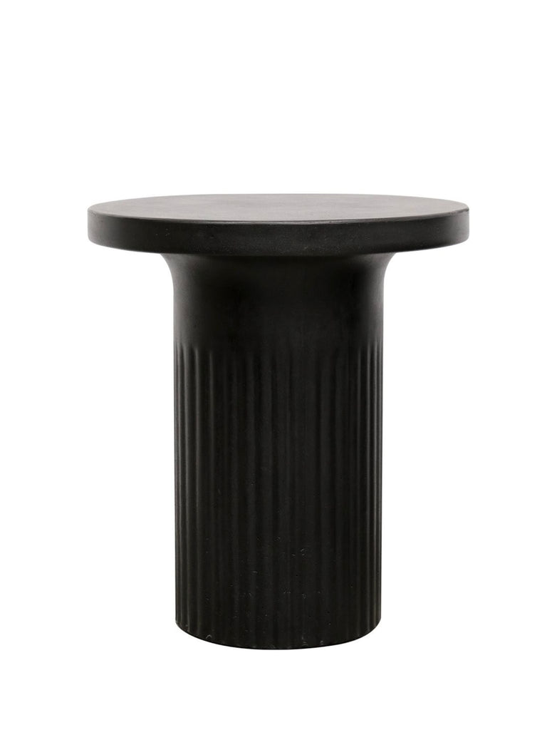 Milos Concrete Side Table in Black