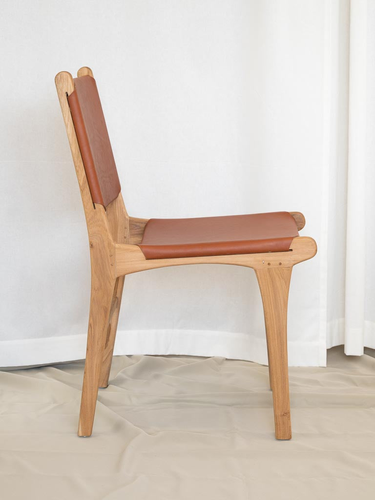 Hyde Leather Dining Chair - Tan