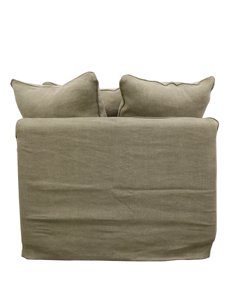 Florence Slipcover Armchair - Khaki