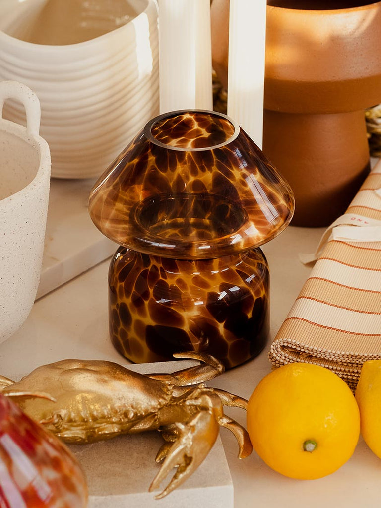 Sustainable Candle Lamp - Leopard