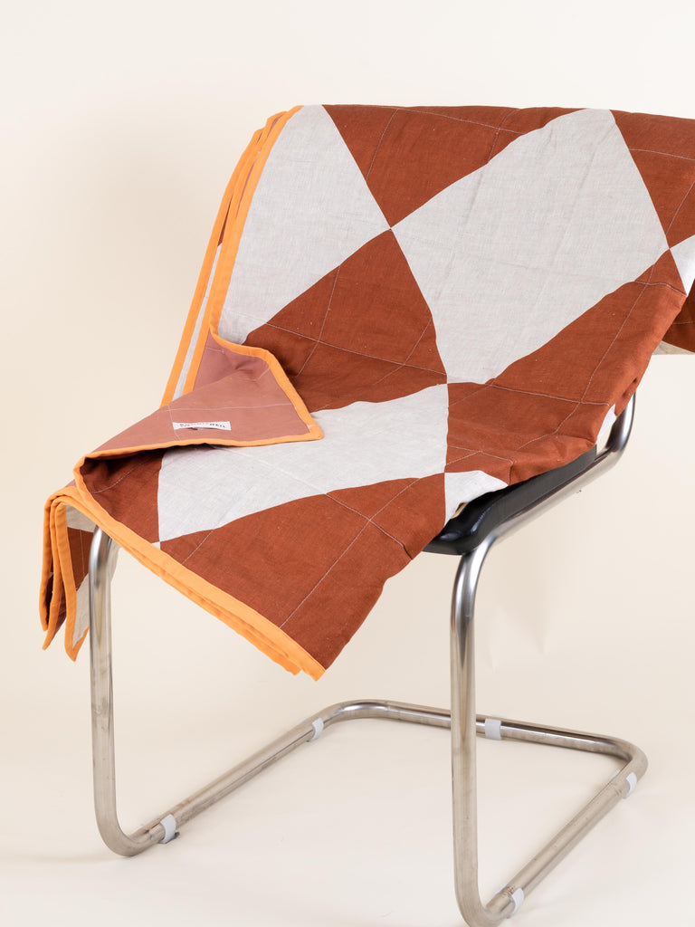 Quilted Throw | Checkers Chocolate