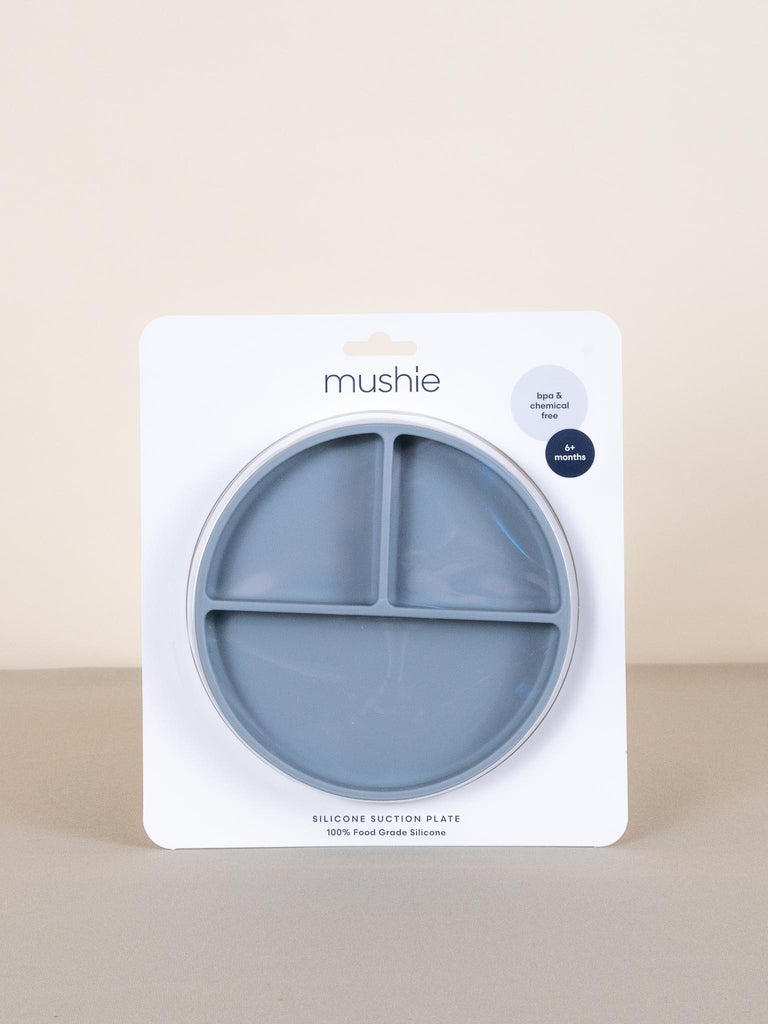Mushie Silicone Suction Plate Stone