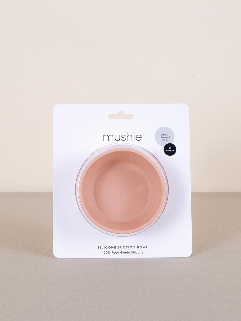 Mushie Silicone Suction Bowl Blush