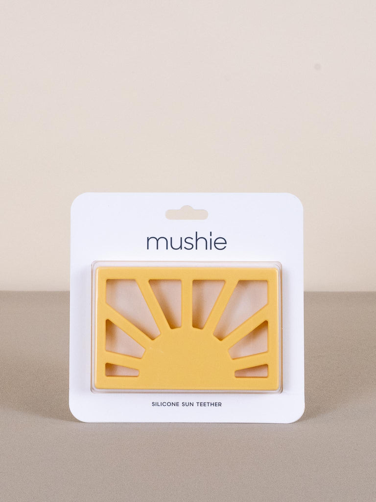 Mushie Sun Teether Muted Yellow
