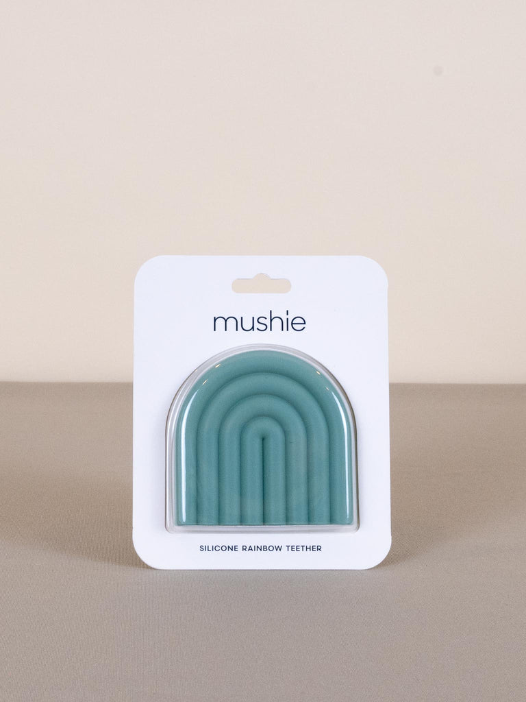 Mushie Rainbow Teether Cambridge Blue